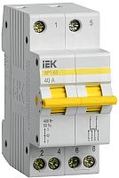 Выключатель-разъединитель трехпозиционный ВРТ-63 2P 40А | код MPR10-2-040 | IEK